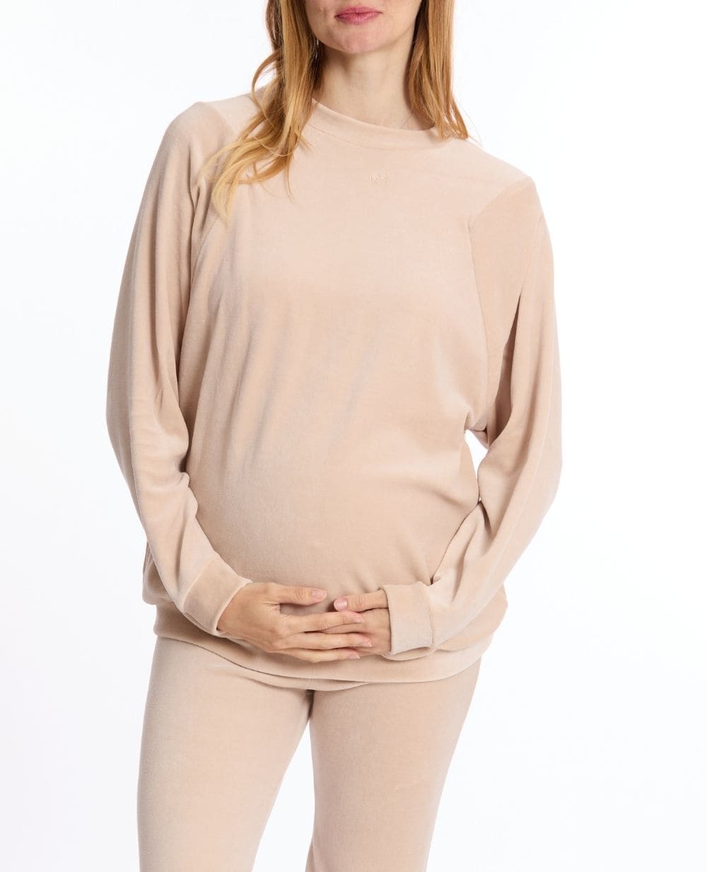 cache-c-ur-enzo-sweat-de-grossesse-et-d-allaitement-beige image 2