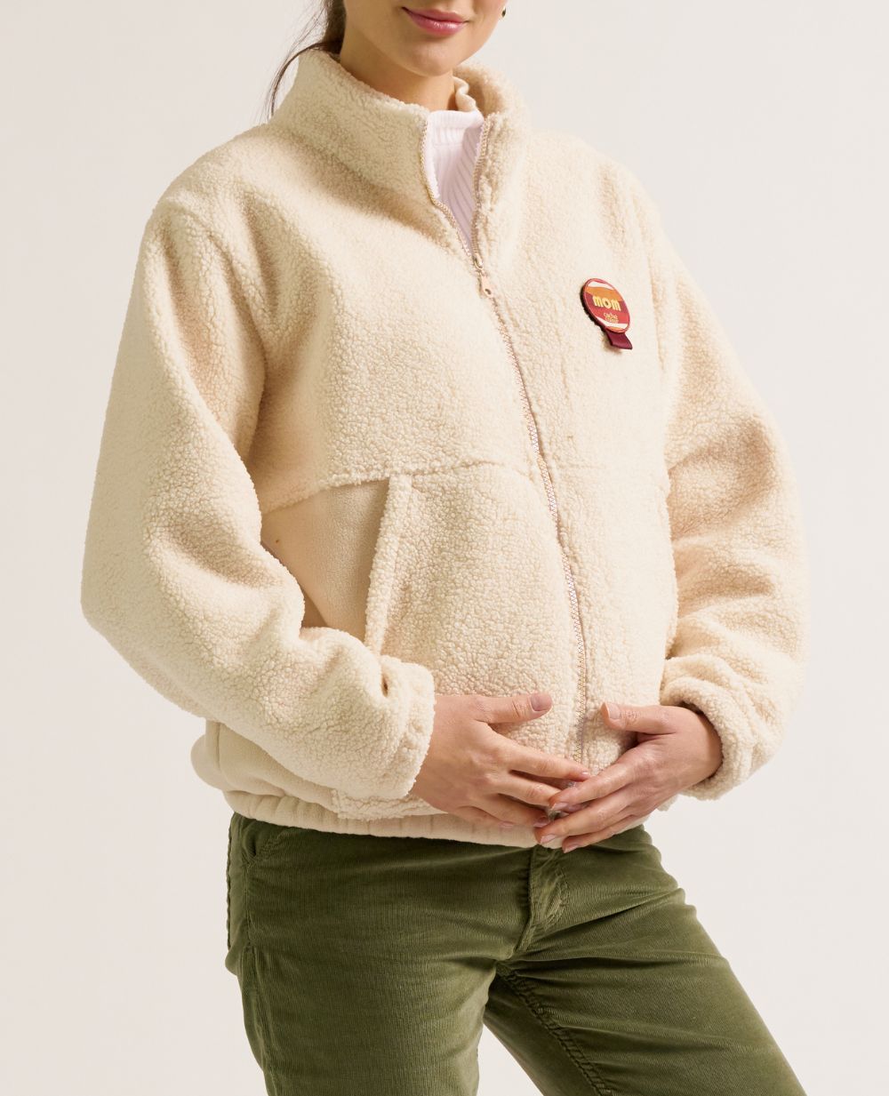 cache-c-ur-sasha-veste-polaire-de-grossesse-et-portage-mixte-beige image 5