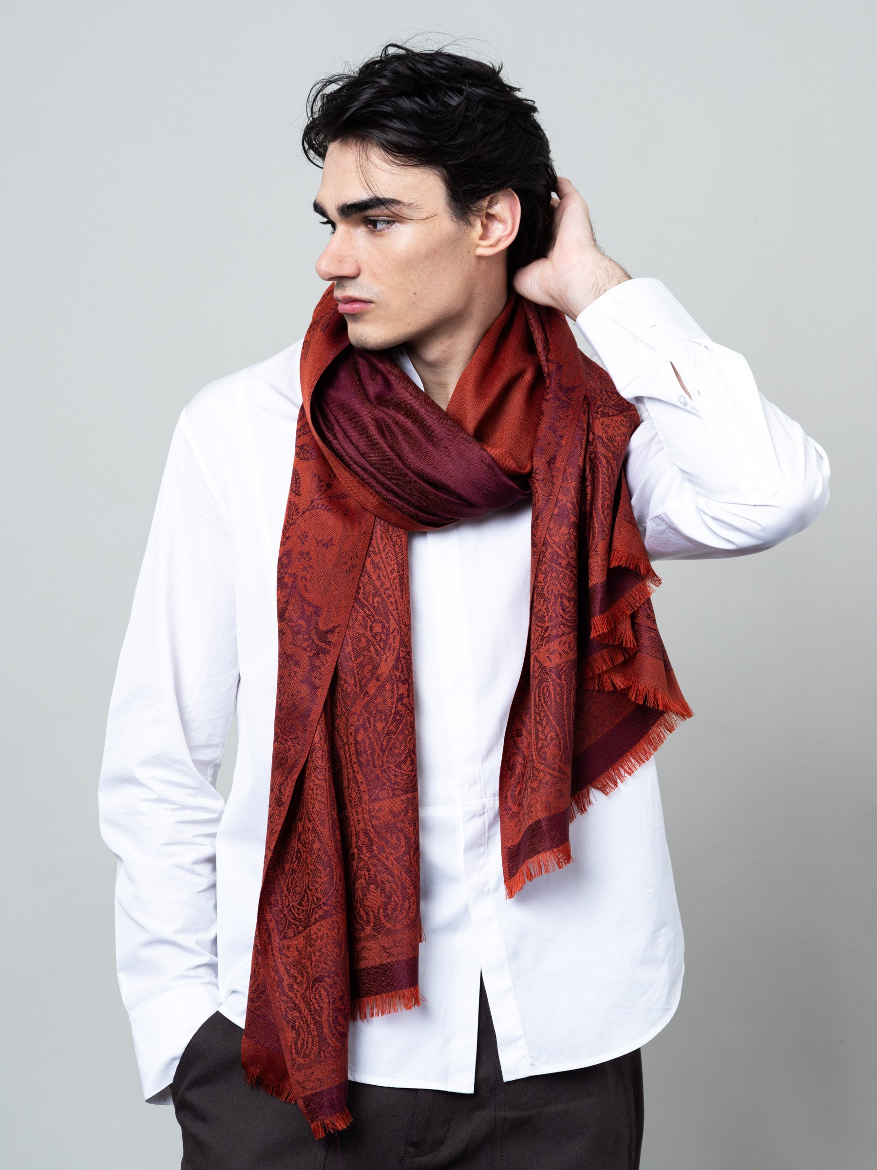 petrusse-palma-rouille-tole-jacquard-laine-et-soie image 5