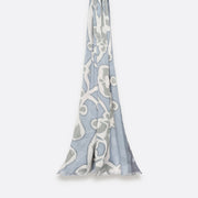 petrusse-volute-denim-tole-coton-70x200-cm-franges-2 image 2