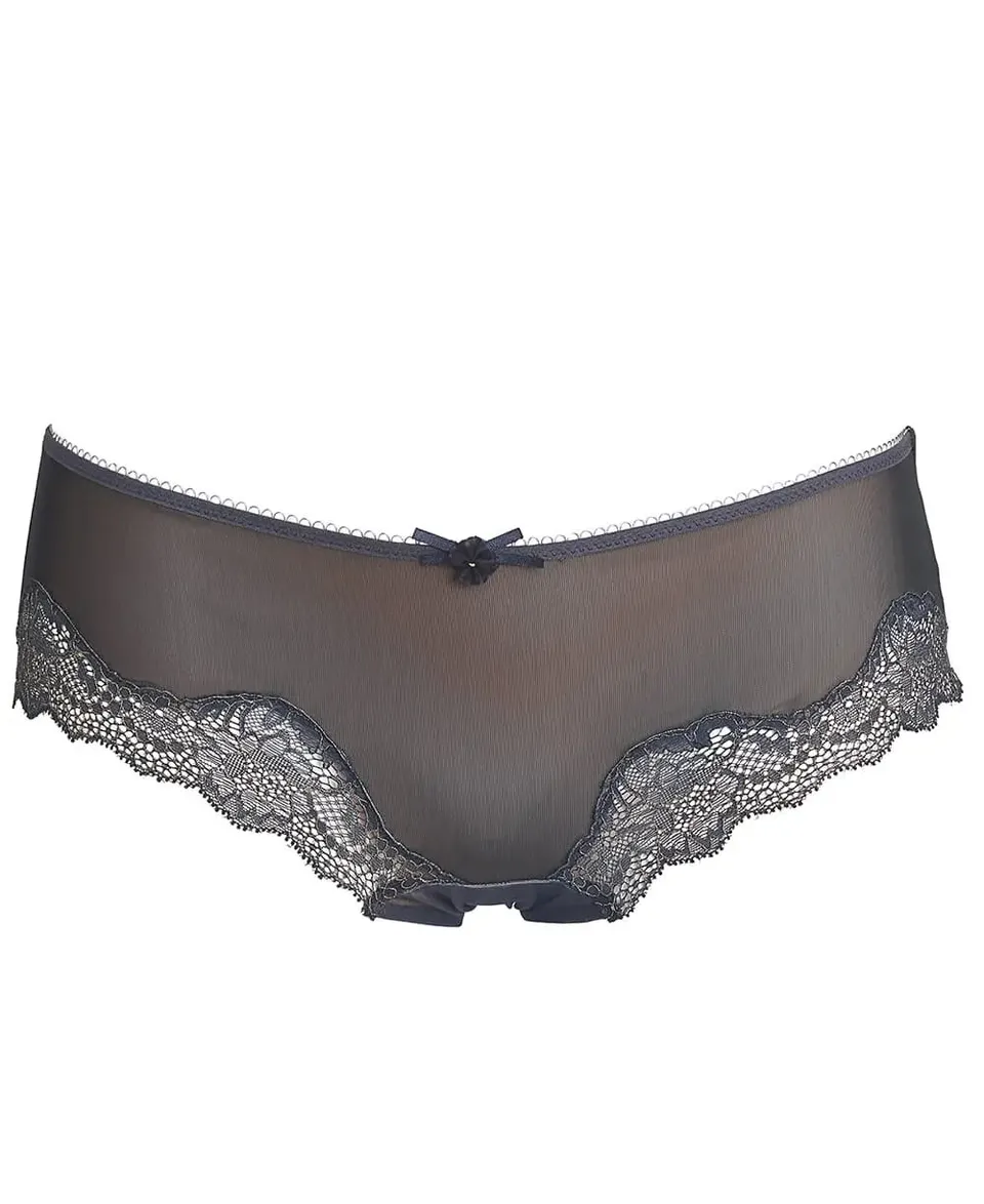 cache-c-ur-khali-shorty-de-grossesse-bleu-nuit-dentelle-or image 1