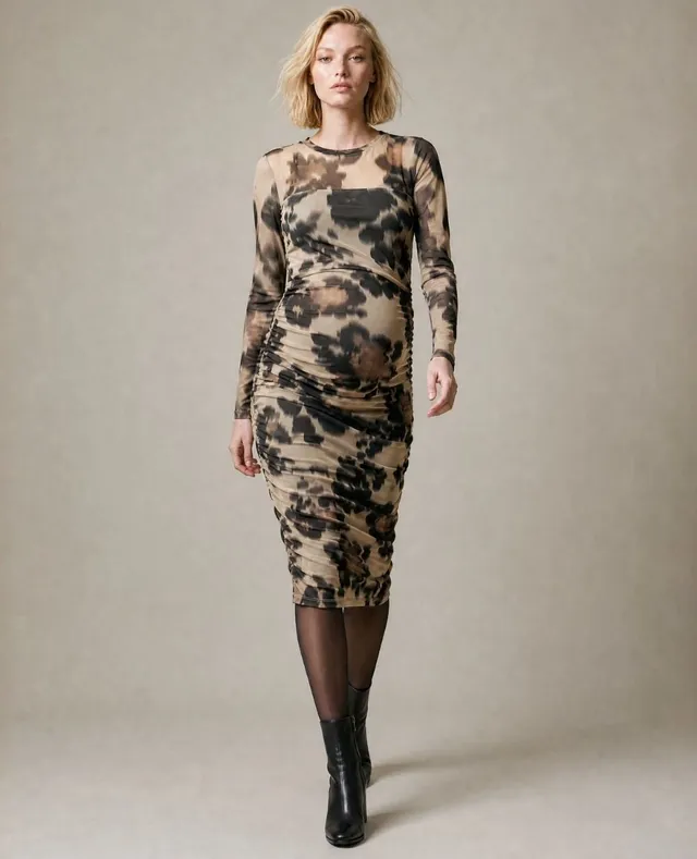cache-c-ur-vanessa-robe-de-grossesse-et-d-allaitement-beige image 1