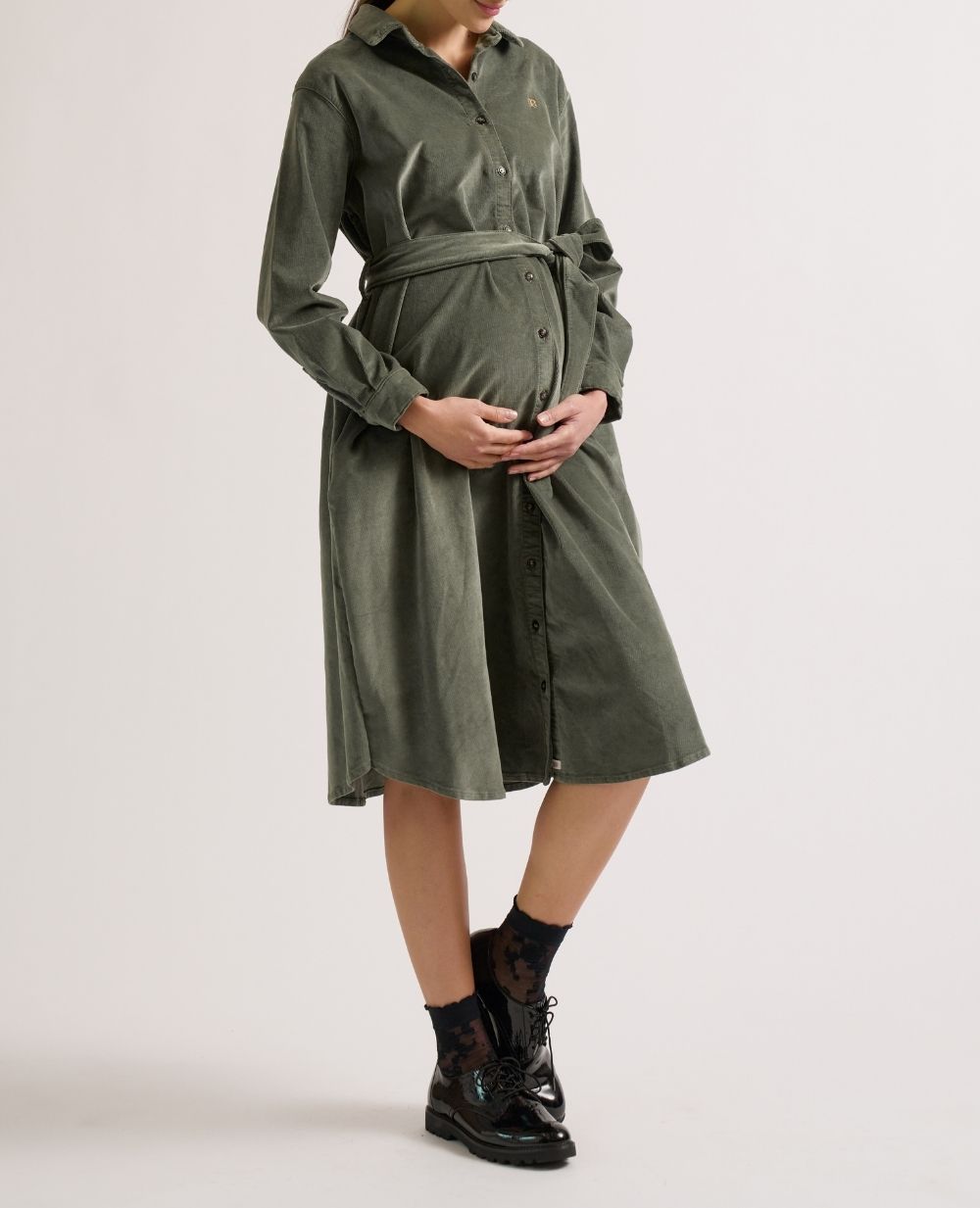 cache-c-ur-jude-robe-de-maternit-kaki image 2
