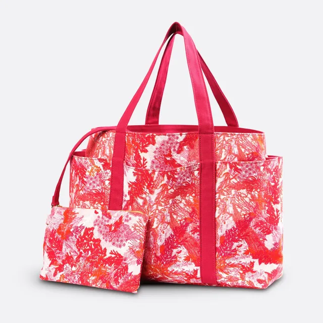 petrusse-sac-jos-phine-dition-limit-e-grand-cabas-rose-imprim-eve-sorbet image 1