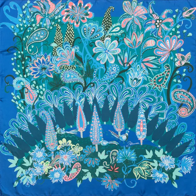 petrusse-fanny-emeraude-carr-soie-105-x-105-cm image 1