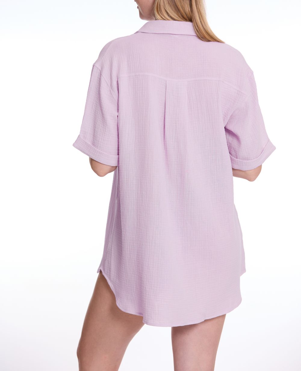 cache-c-ur-ice-cream-chemise-de-nuit-maternit-allaitement-lilas-gaze-coton-bio image 3