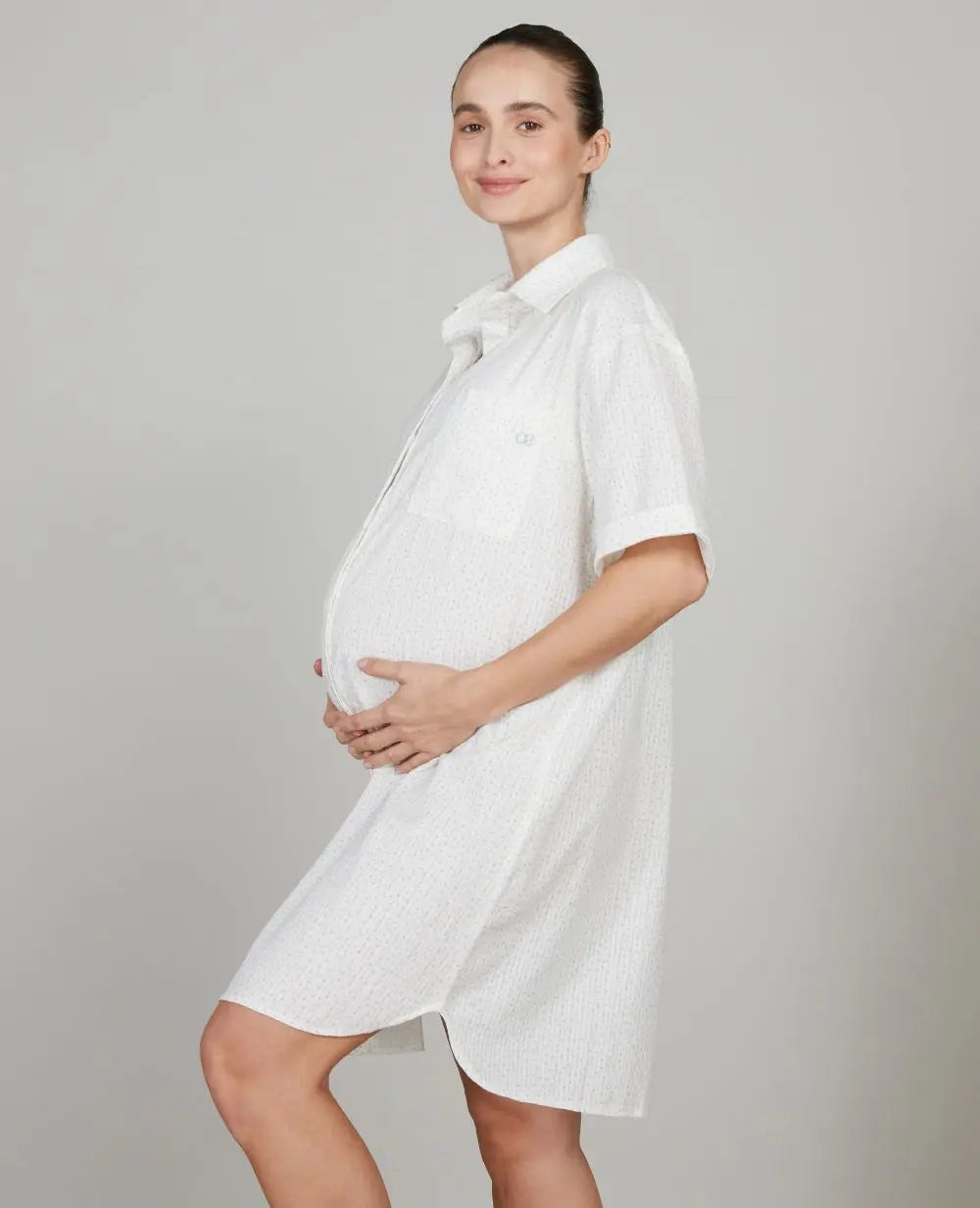 cache-c-ur-paulette-chemise-de-nuit-grossesse-et-allaitement-blanc image 3