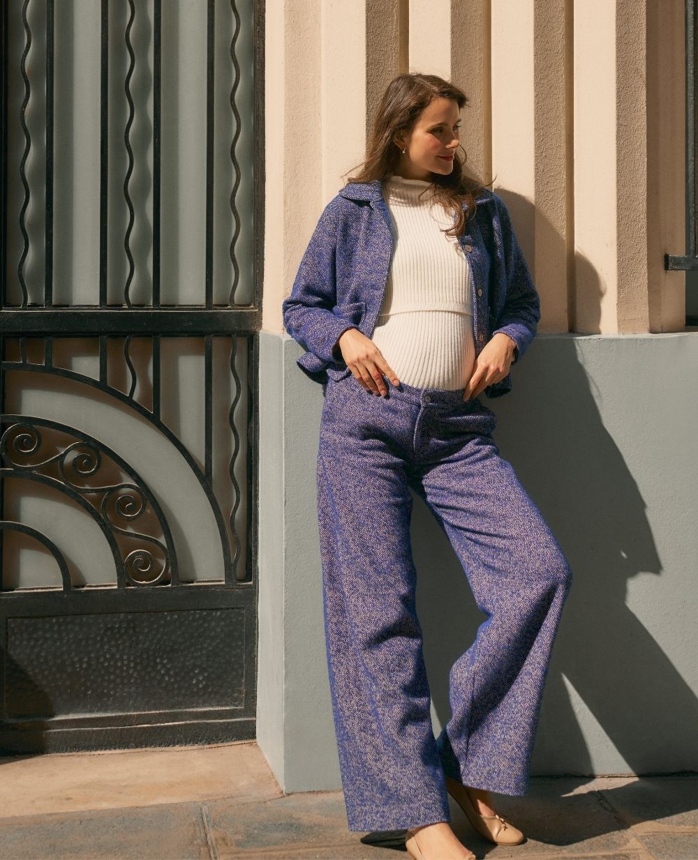 cache-c-ur-pantalon-large-de-maternit-kate-bleu image 2
