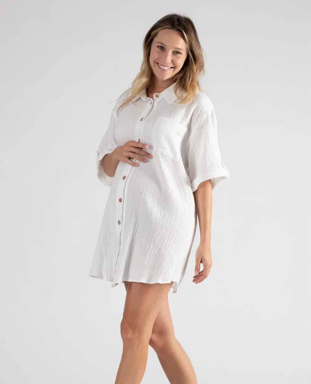 cache-c-ur-bertille-robe-chemise-grossesse-et-allaitement-blanc image 3