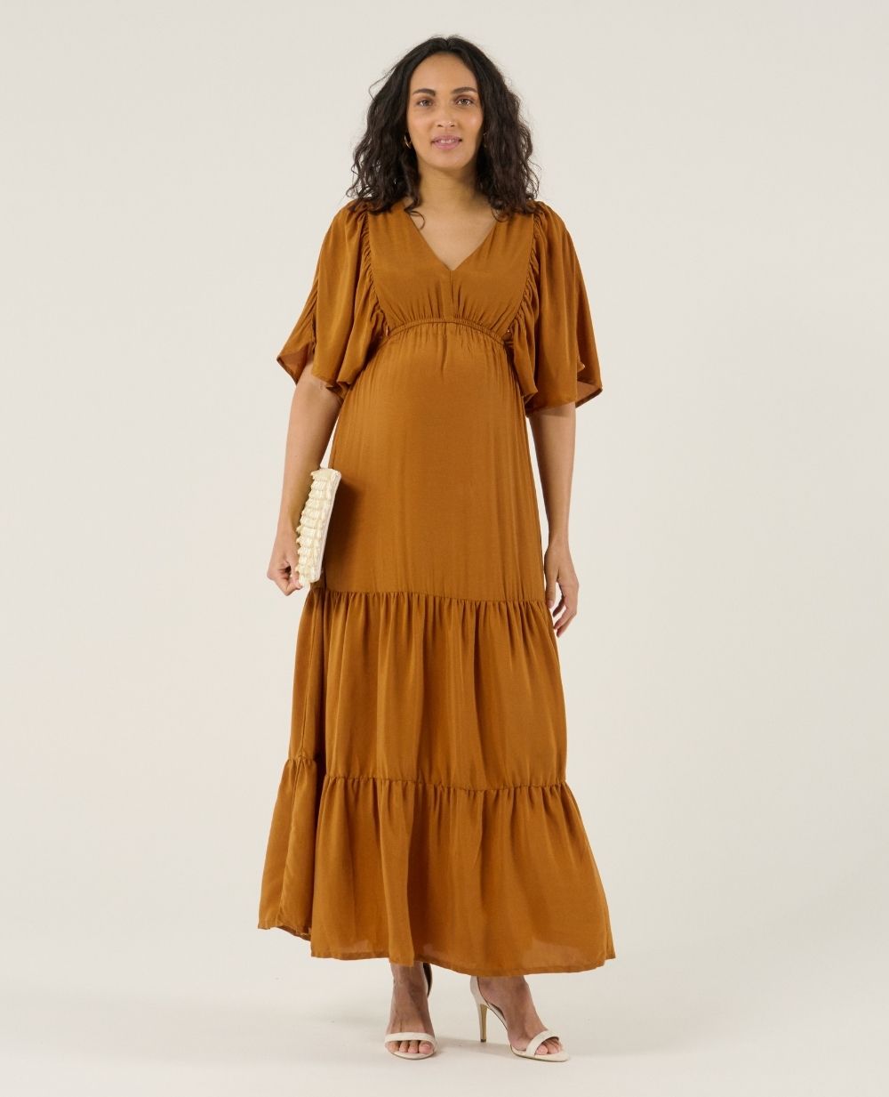 cache-c-ur-robe-longue-de-maternit-claudette-camel image 3