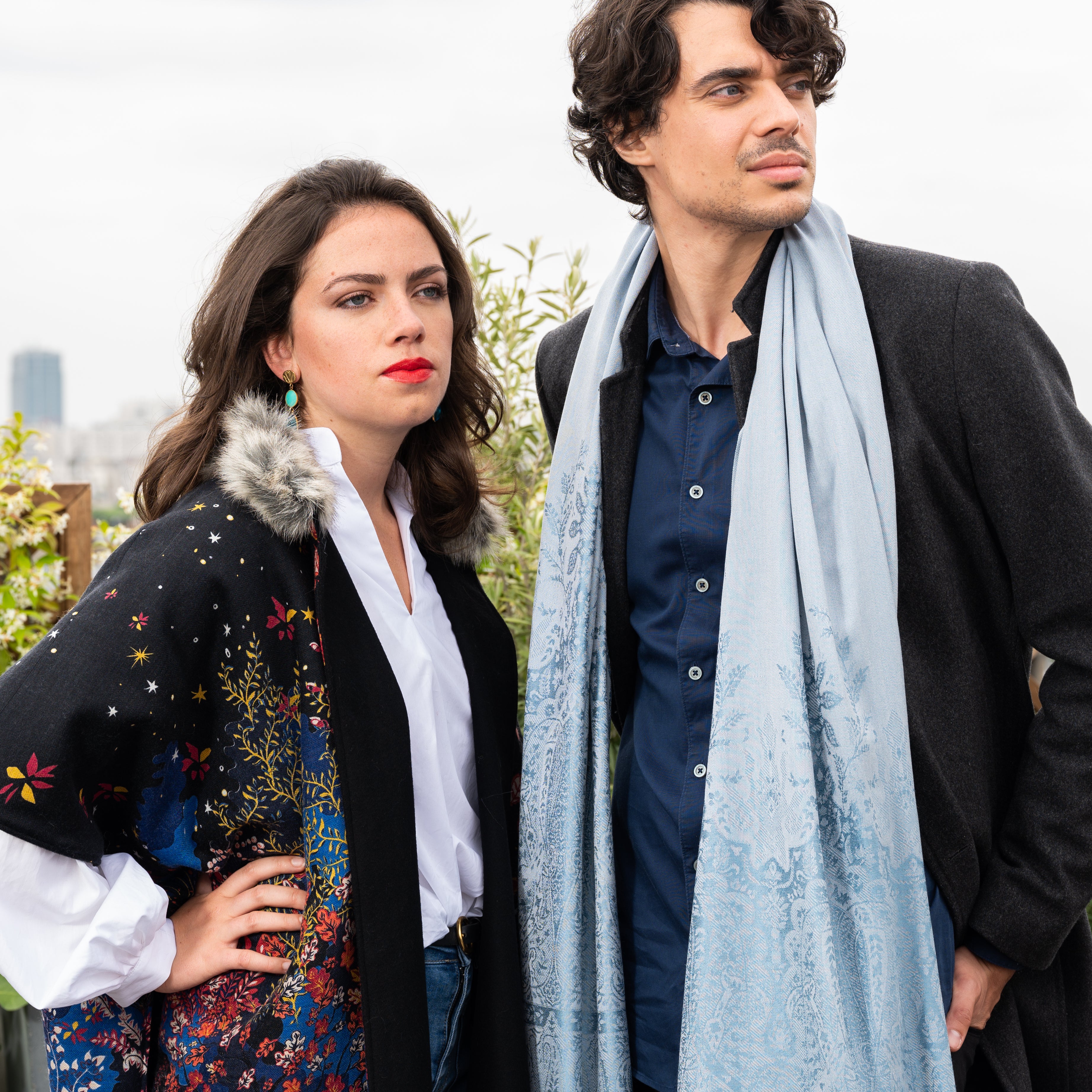petrusse-palma-bleu-jean-tole-jacquard-soie-et-laine image 6