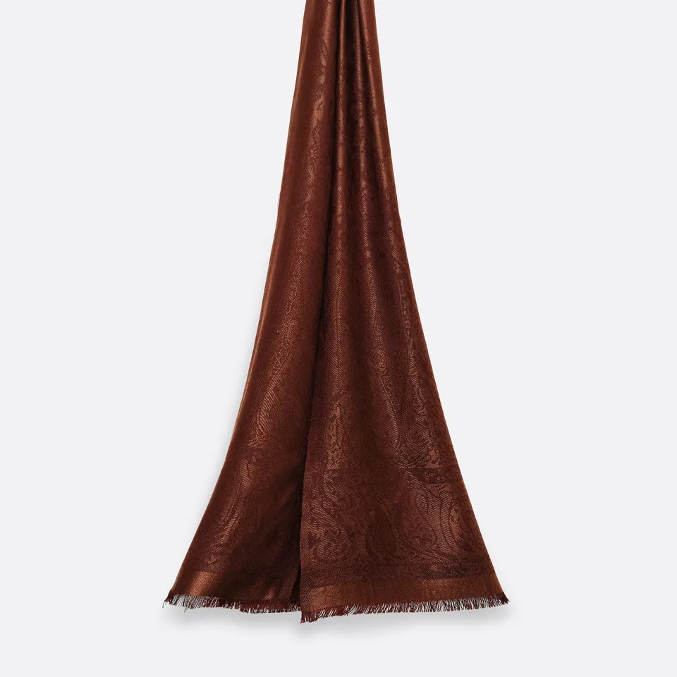 petrusse-palma-brun-caramel-tole-jacquard image 1