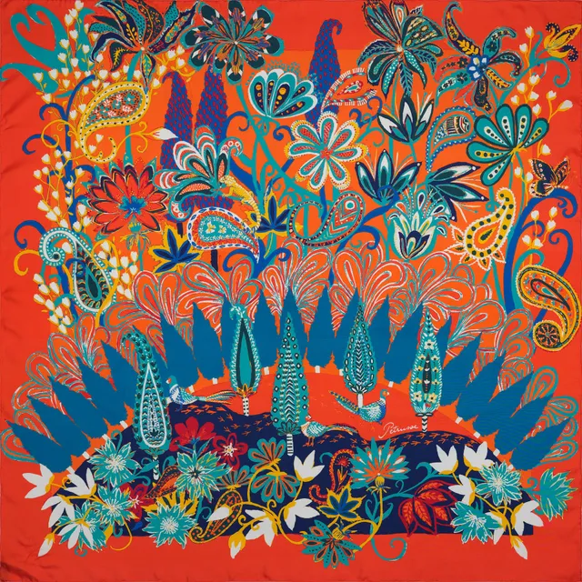 petrusse-foulard-soie-105-fanny-orange image 1