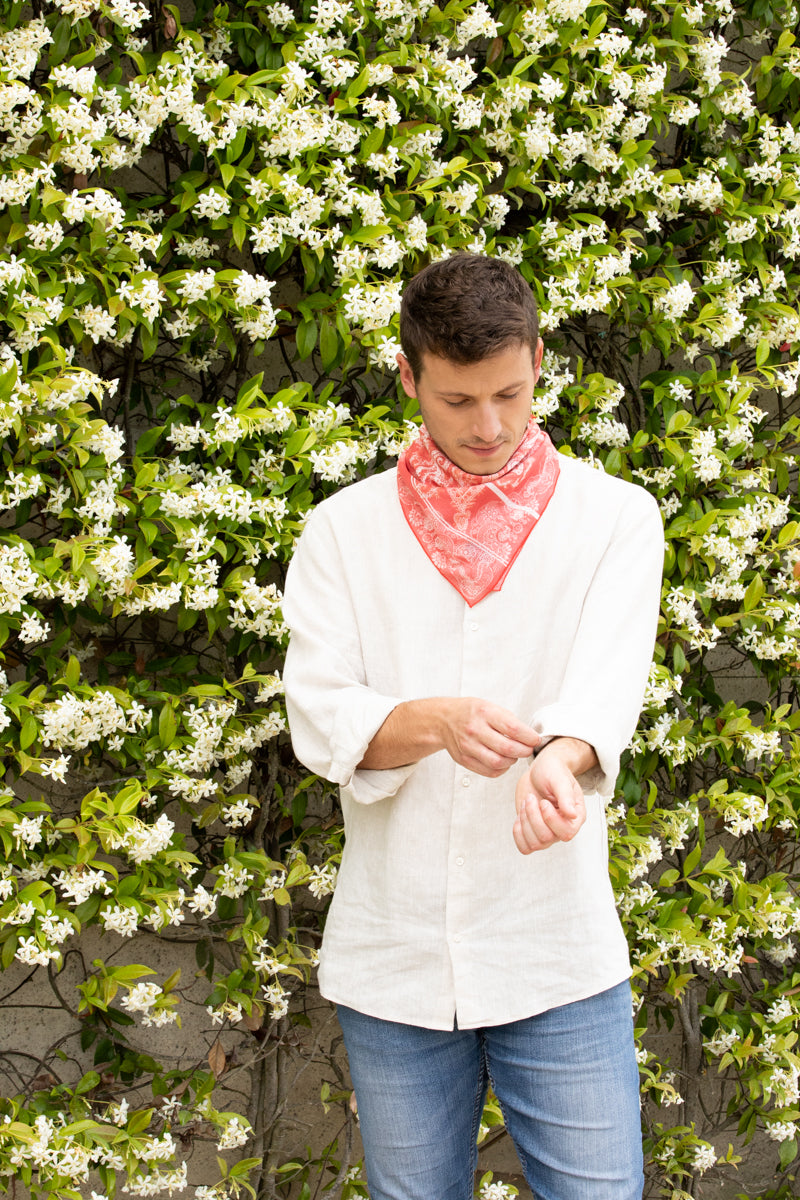 petrusse-carr-coton-50-ida-rose-des-bois-petit-carr-bandana image 4