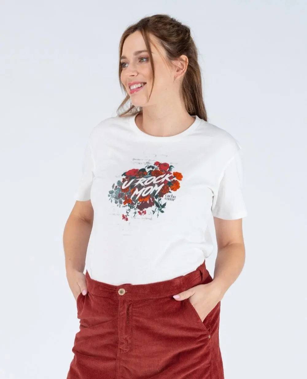 cache-c-ur-rock-t-shirt-de-grossesse-rouge-u-rock-mom image 1
