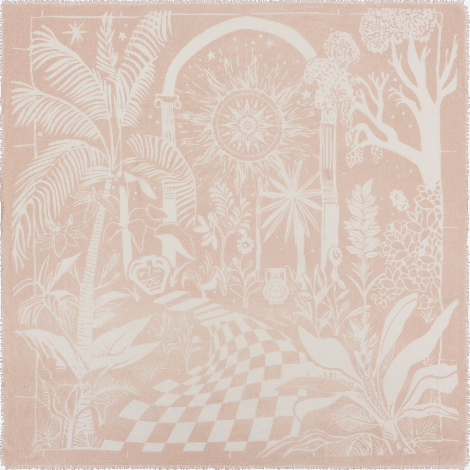 petrusse-cashmere-scarf-120-villa-beige-tole-120x120-cm image 1