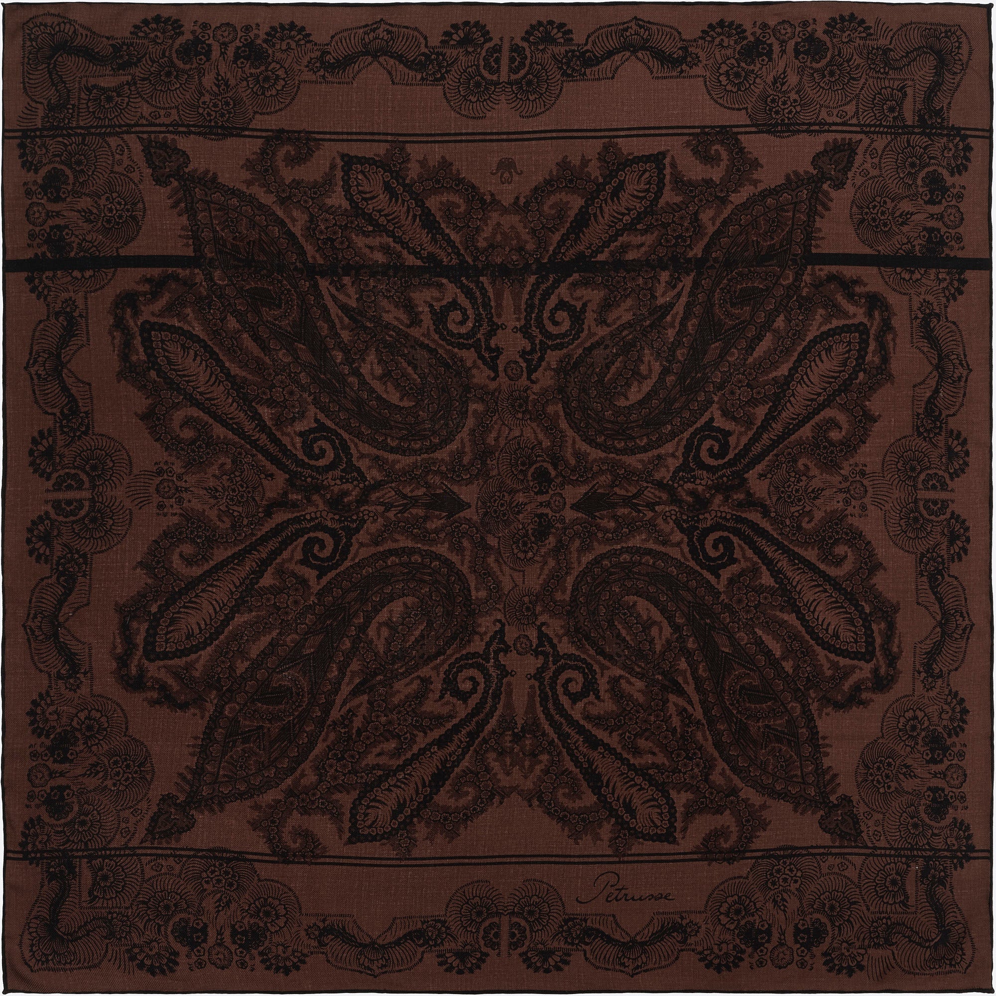 petrusse-carr-laine-100-moon-twill-chocolat-carr-100x100-cm image 2