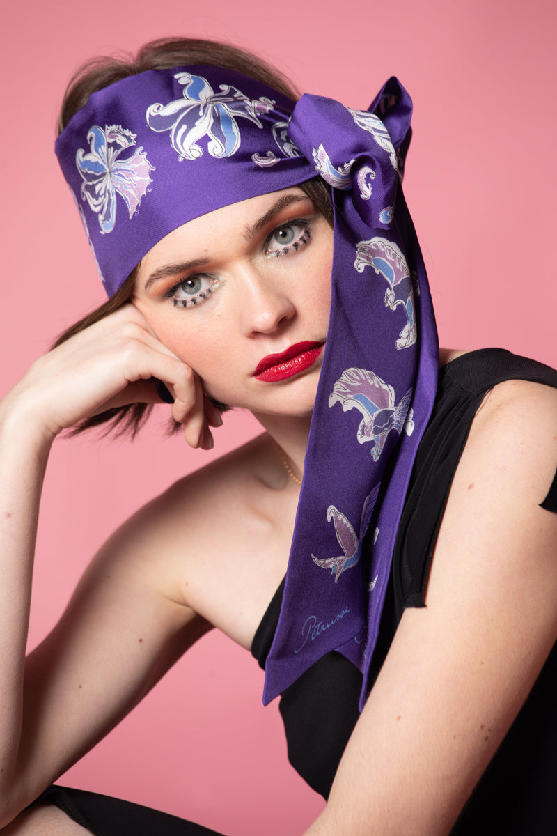 petrusse-diane-ultraviolet-long-ruban-twill-de-soie image 3