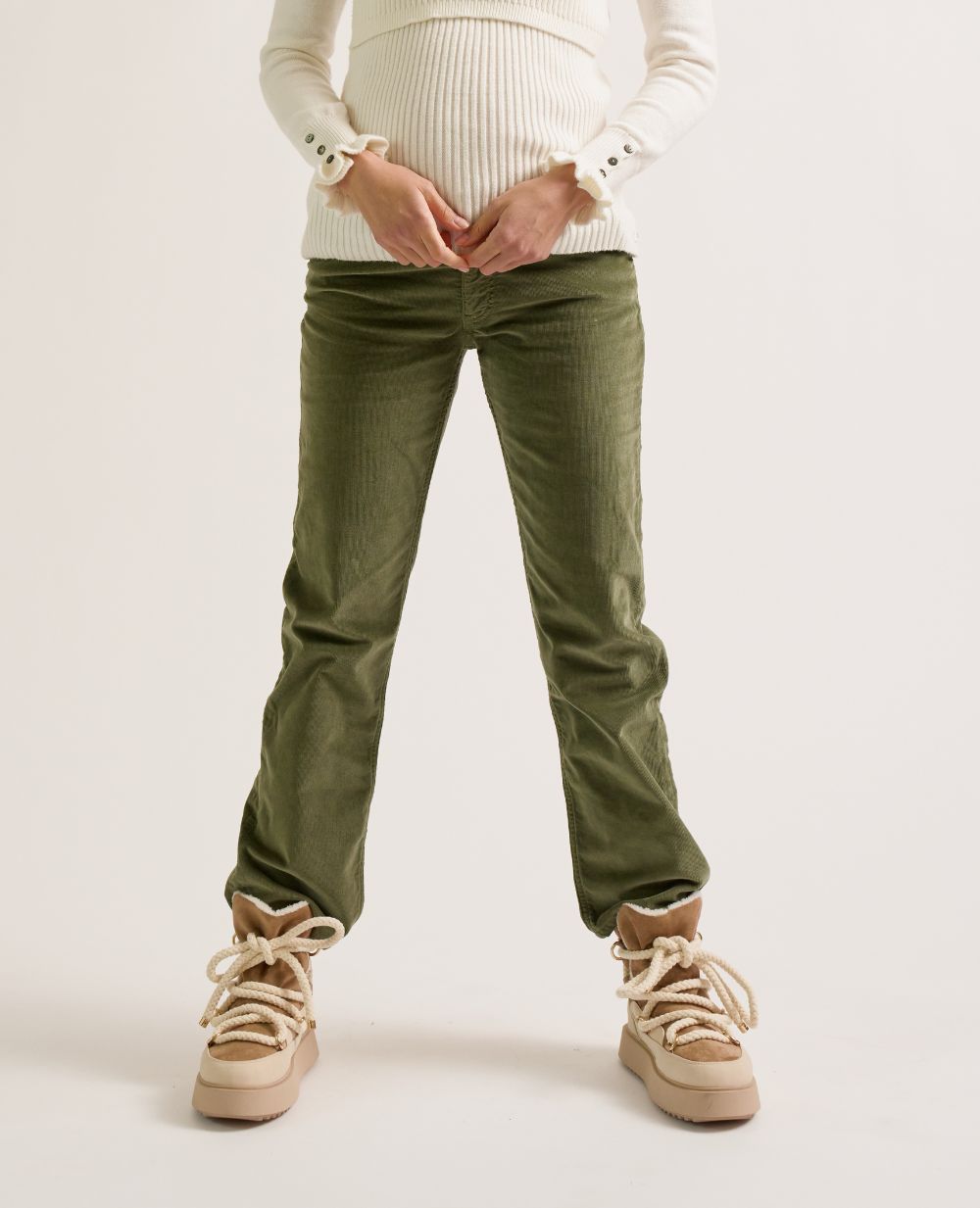 cache-c-ur-william-pantalon-droit-de-maternit-kaki image 2