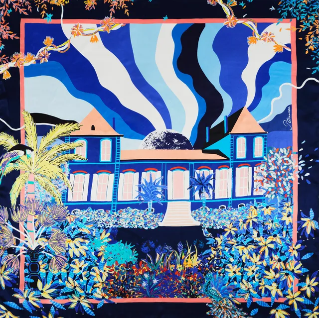 petrusse-carr-soie-105-fantasy-bleu-nuit image 1
