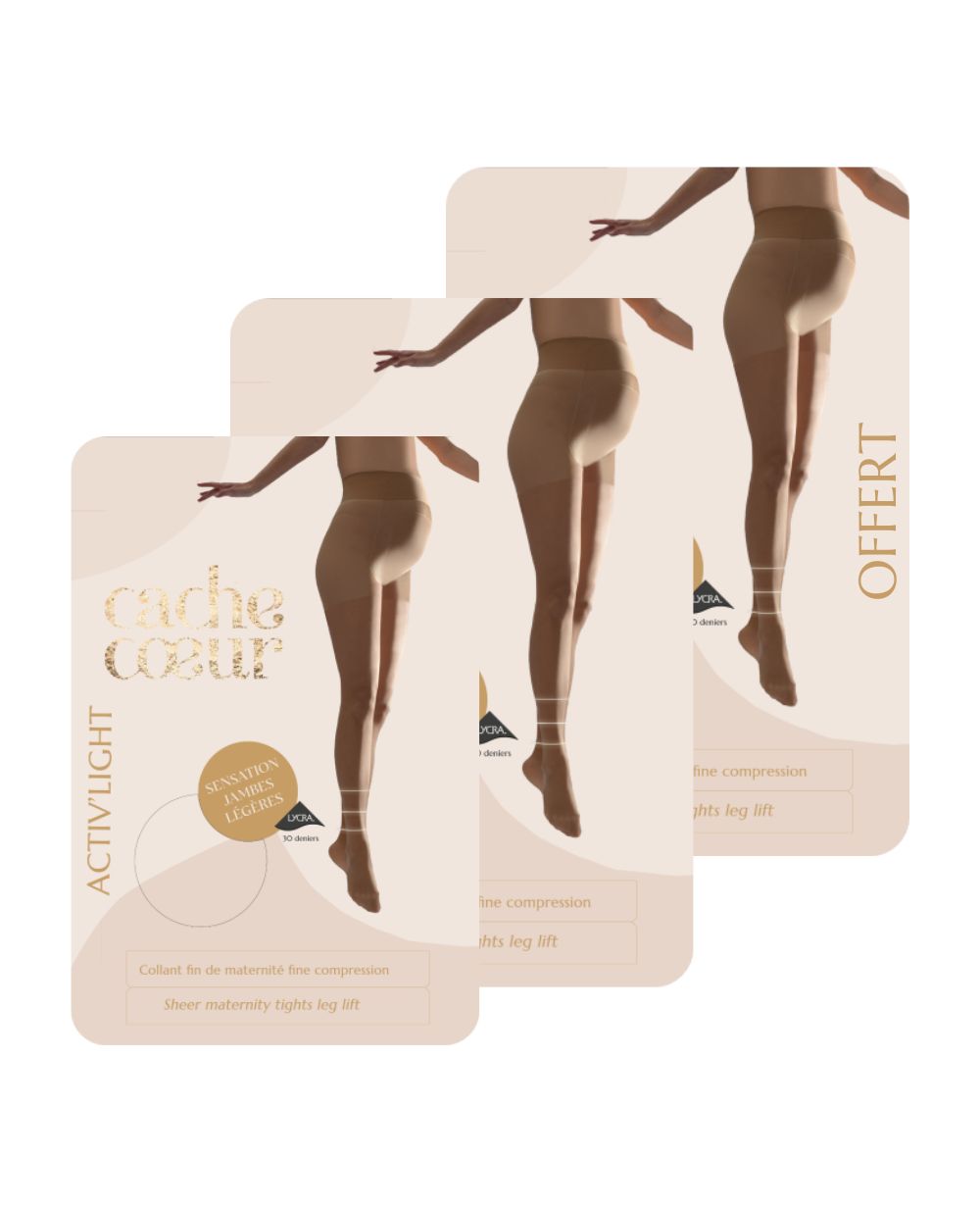cache-c-ur-activ-light-lot-de-3-collants-de-grossesse-30-deniers-beige image 1