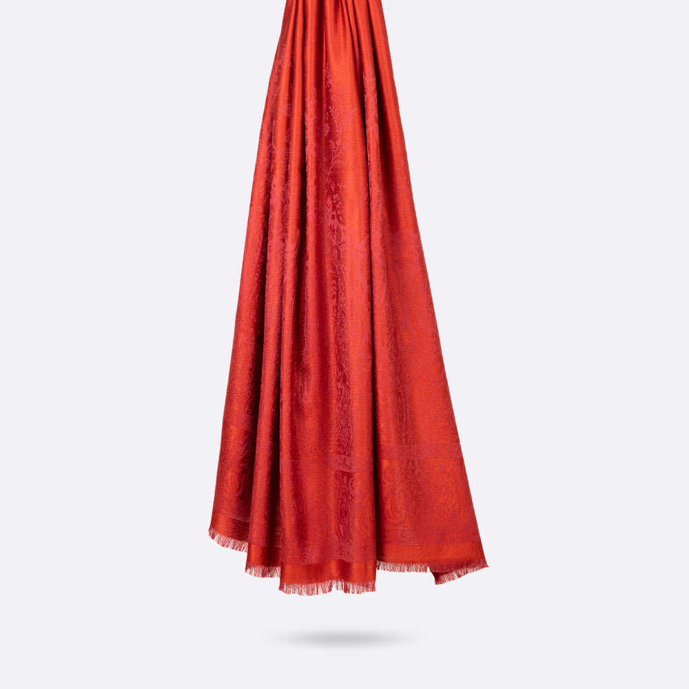 petrusse-palma-vermilon-tole-jacquard-fine image 1
