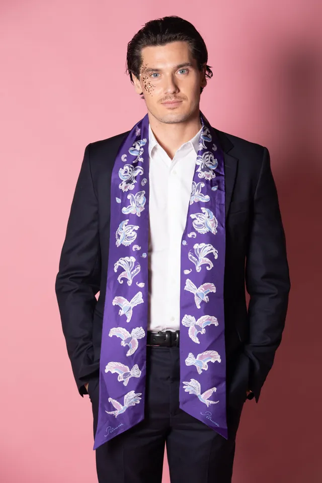 petrusse-diane-ultraviolet-long-ruban-twill-de-soie image 1