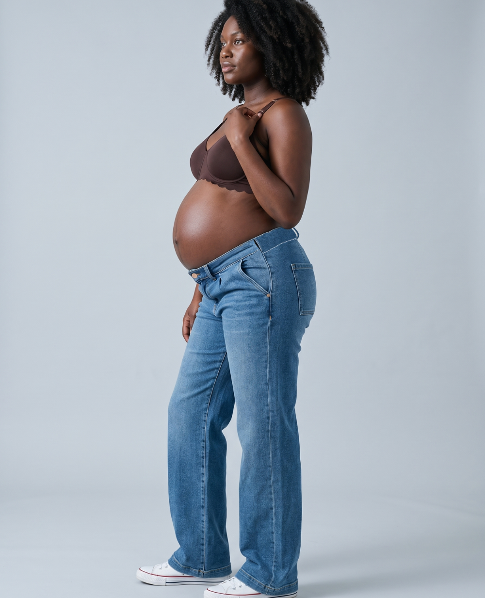 cache-c-ur-kelly-mid-blue-jean-de-grossesse-wide-leg image 2