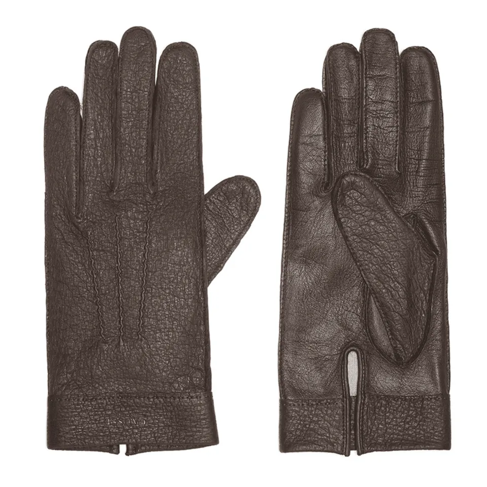 causse-faubourg-gants-en-cuir-pour-homme-agneau-et-p-cari-doubl-soie image 1