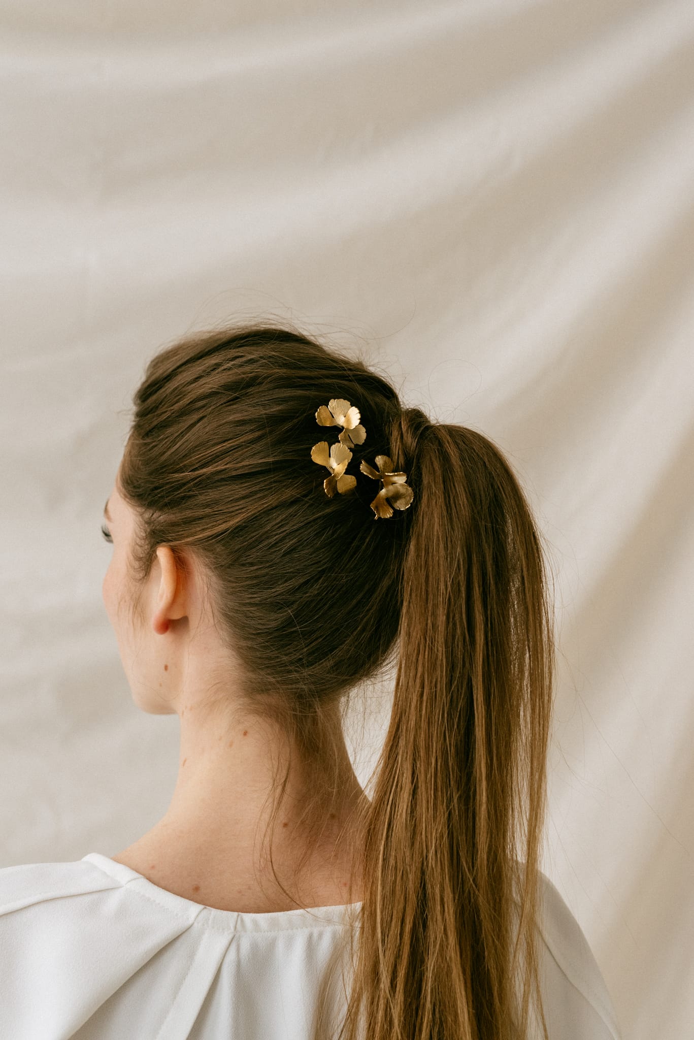 maison-sabben-barrette-cheveux-moss-lot-de-3-barrettes-fleurs-or-24-carats-argen image 2