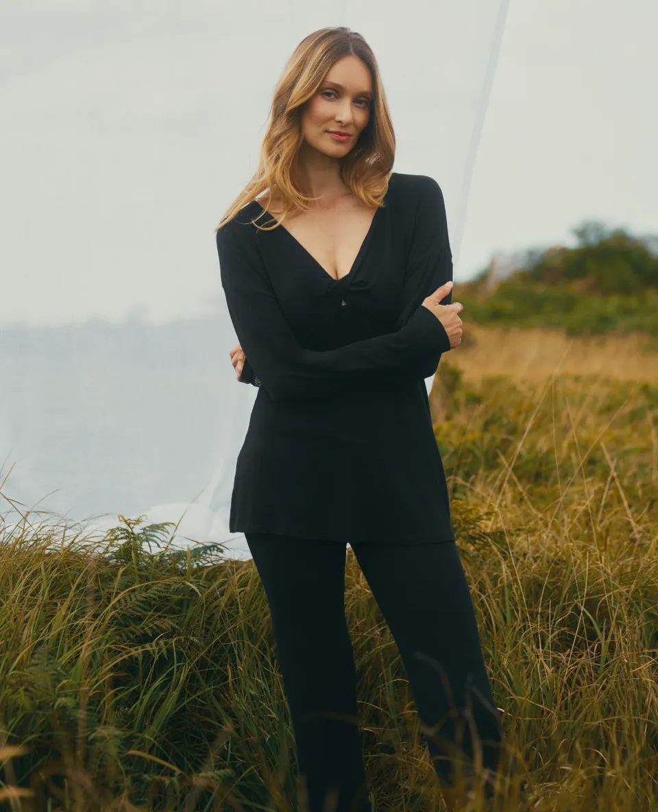 cache-c-ur-louna-pantalon-de-maternit-fluide-noir image 1