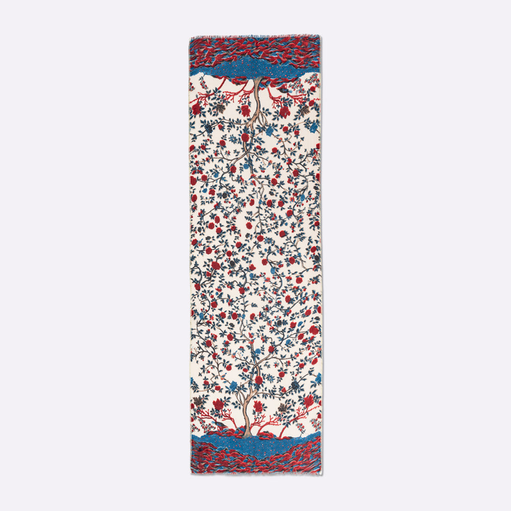 petrusse-l-orient-blanc-tole-coton-arbre-de-vie-bordure-lurex image 2