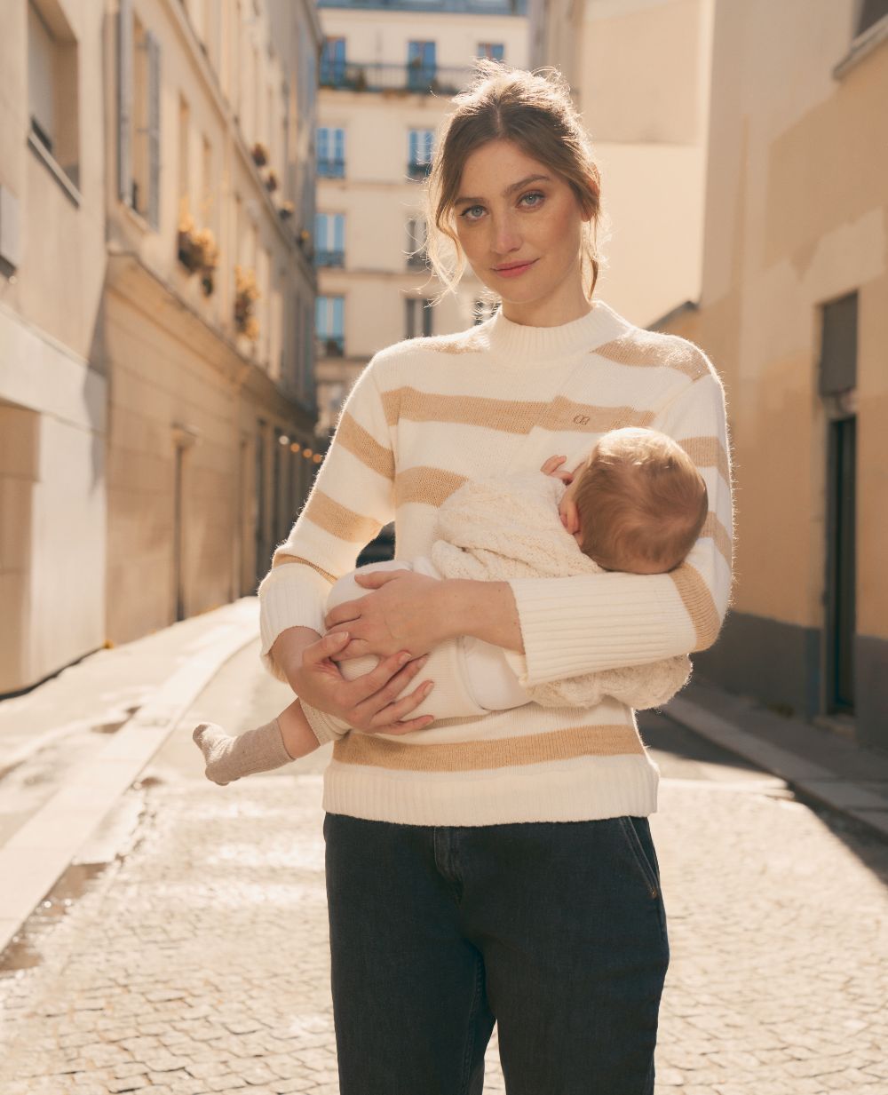 cache-c-ur-cabourg-pull-de-grossesse-et-allaitement-beige-ivoire image 8