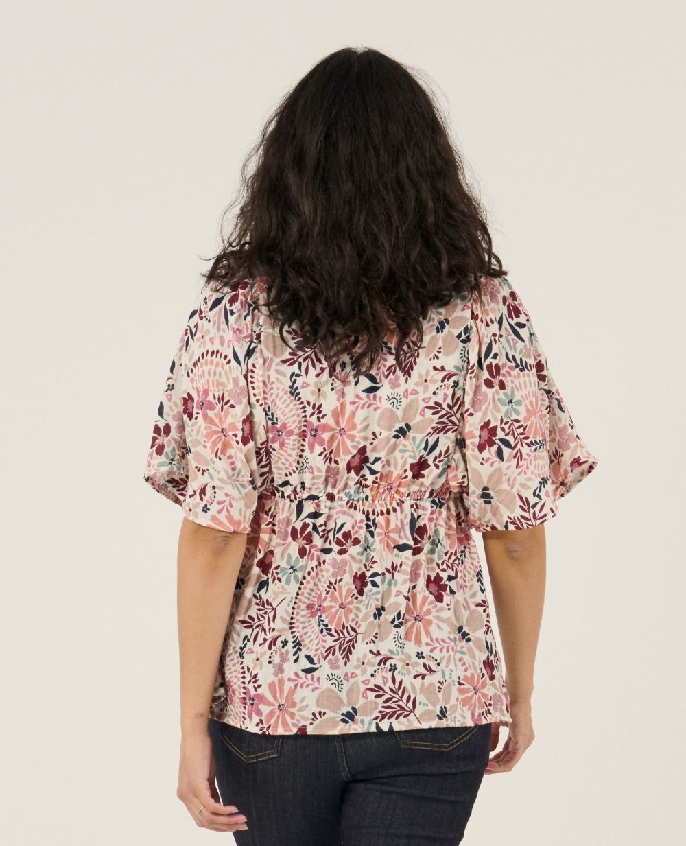 cache-c-ur-bella-blouse-chemise-d-allaitement-multicolore-manches-papillon image 5