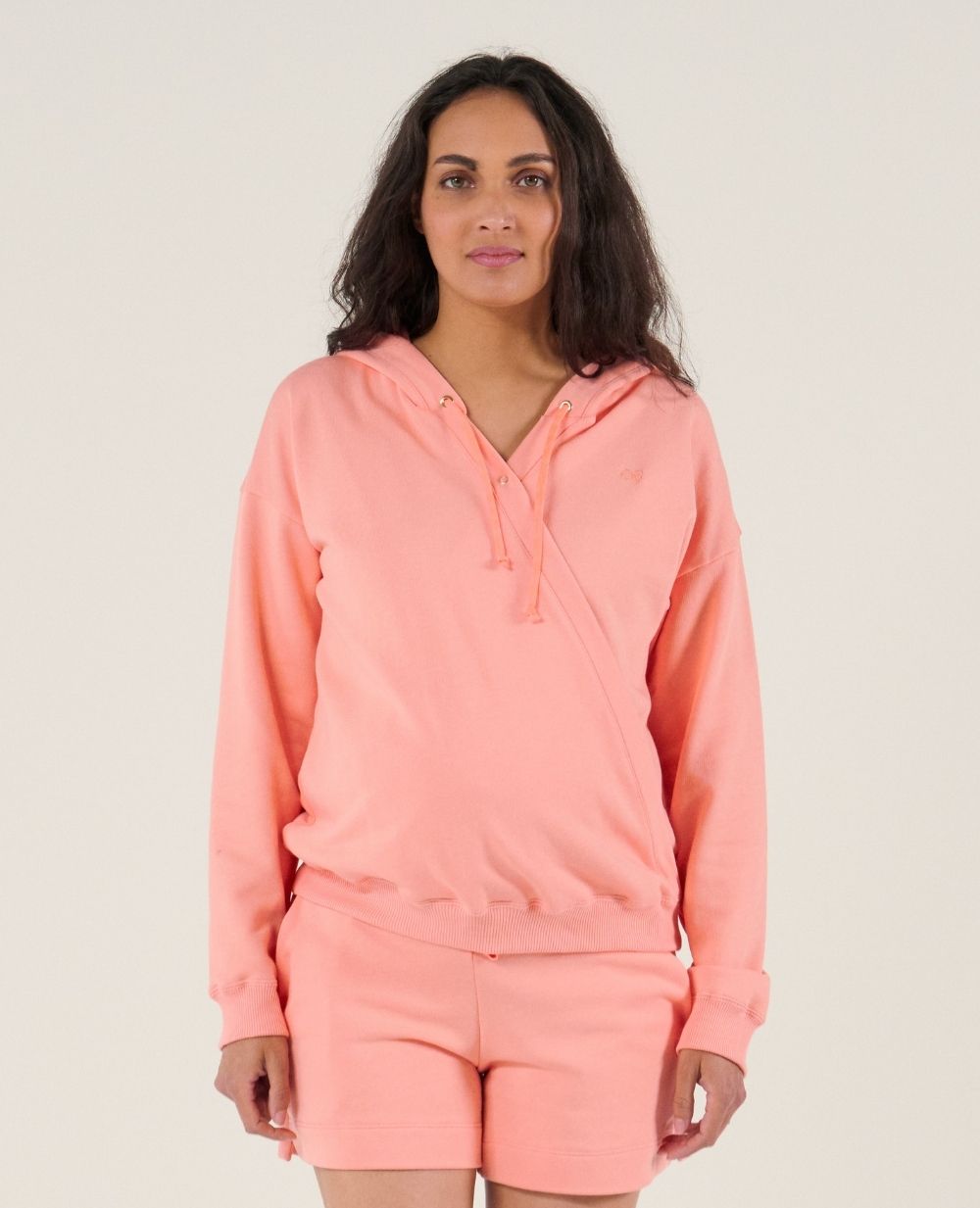 cache-c-ur-coconut-ensemble-hoodie-short-abricot image 2