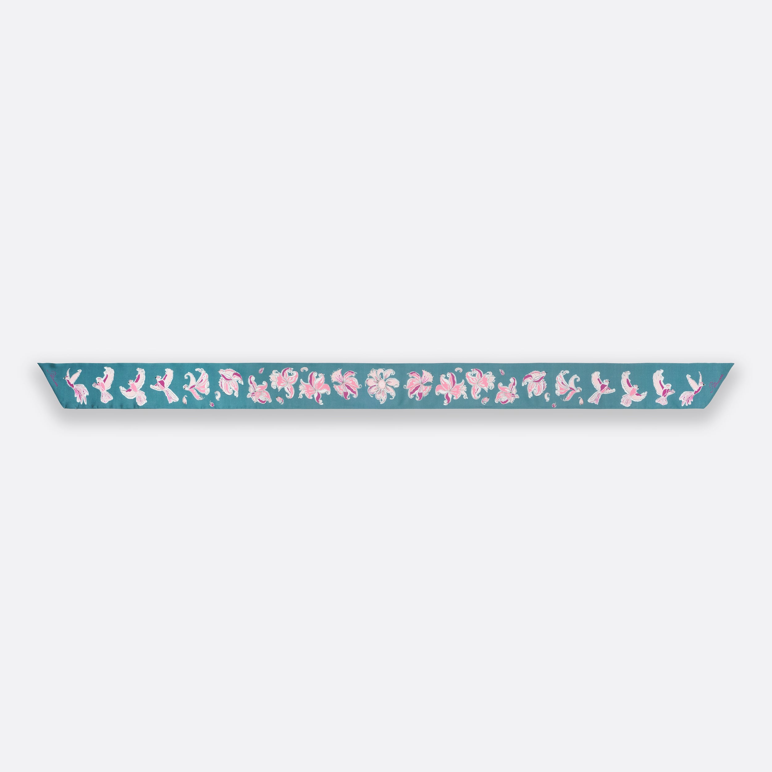 petrusse-diane-emeraude-ruban-long-100-twill-de-soie image 4