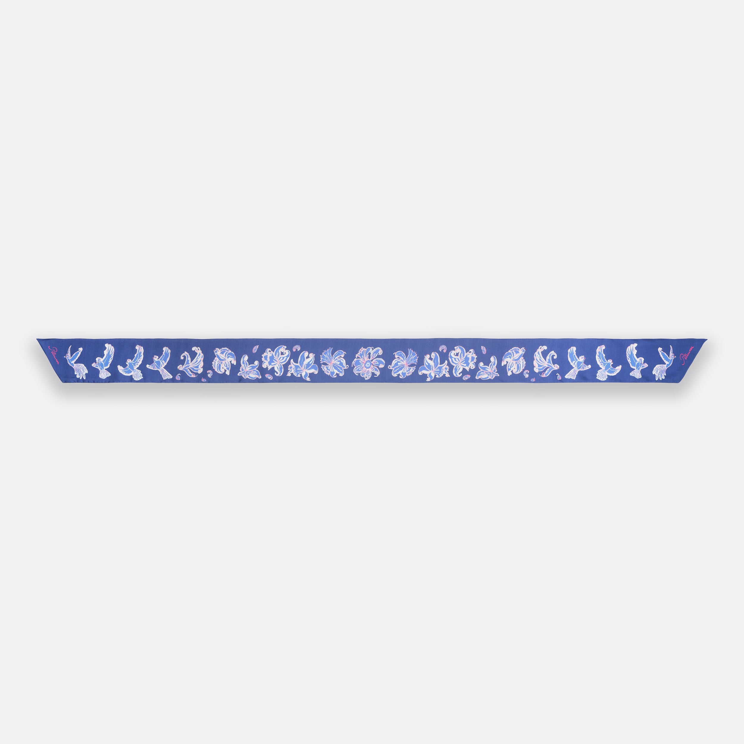 petrusse-diane-bleu-long-ruban-en-twill-de-soie image 4