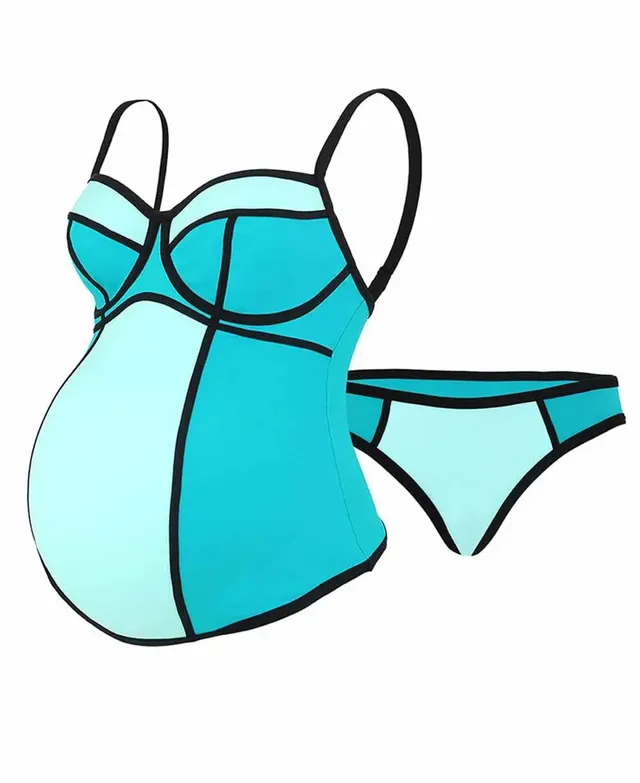 cache-c-ur-rosy-tankini-de-grossesse-armatures-mint-2-pi-ces image 1