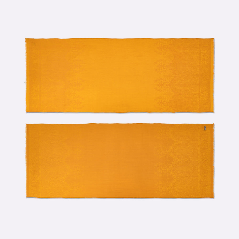 petrusse-palma-ocre-tole-jacquard-soie-et-laine-cachemire image 2