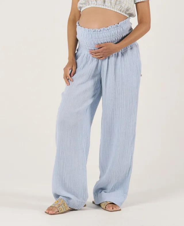 cache-c-ur-myriam-pantalon-de-maternit-fluide-bleu image 1