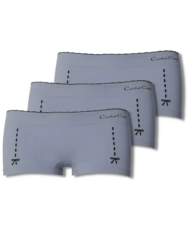 cache-c-ur-lot-de-3-shorty-grossesse-illusion-gris image 1