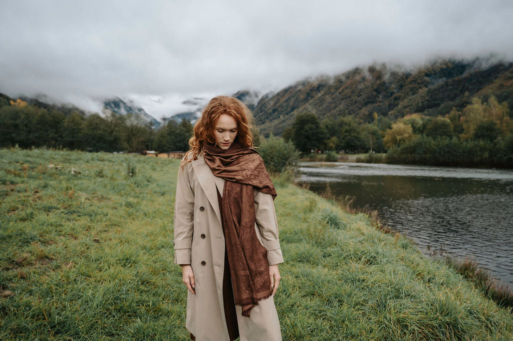 petrusse-palma-brun-caramel-tole-jacquard image 7