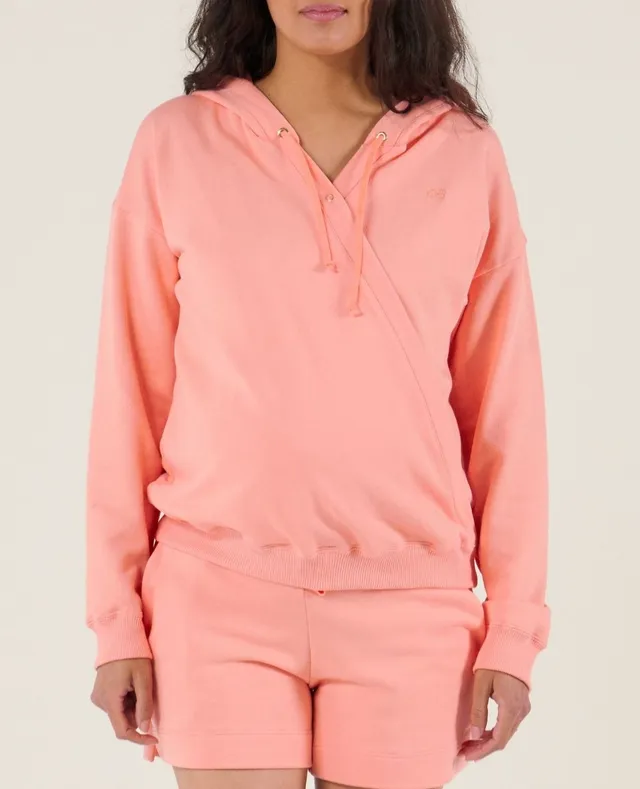 cache-c-ur-coconut-hoodie-de-grossesse-et-d-allaitement-abricot image 1